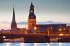 Cathédrale de Riga au crépuscule