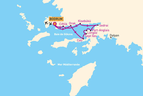 Voyage Turquie, Circuit�Bodrum : Croisi�re Perle Turquoise 3*