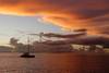 Voilier et couché de soleil - Grenadines