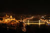 Vue nocturne plongeante sur Budapest