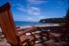 Terrasse du restaurant avec vue mer - Jardin Maoré