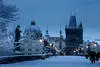 Pont Charles sous la neige