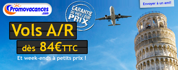 Vols A/R dès 84 ttc