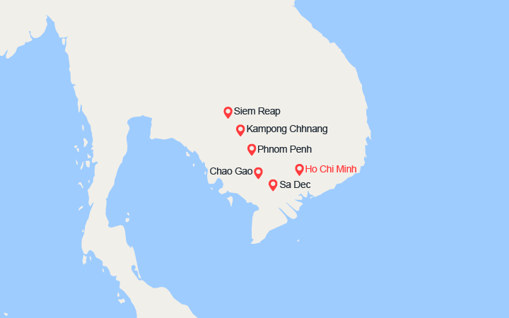 Carte itinéraire croisière du delta du mekong aux temples d angkor 1h3_colpp