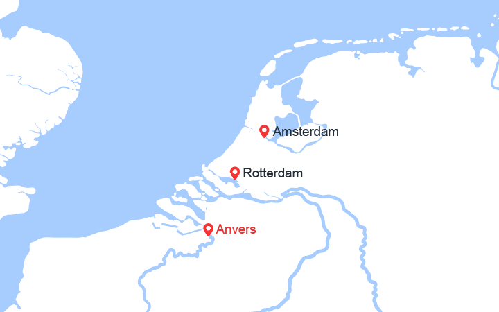 Carte itinéraire croisière la hollande pays des tulipes anv_pp
