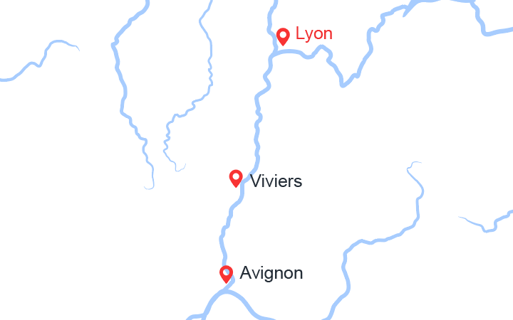 Carte itinéraire croisière noel provencal et la vallee du rhone lva_pp