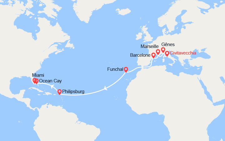 Carte de l'itinéraire