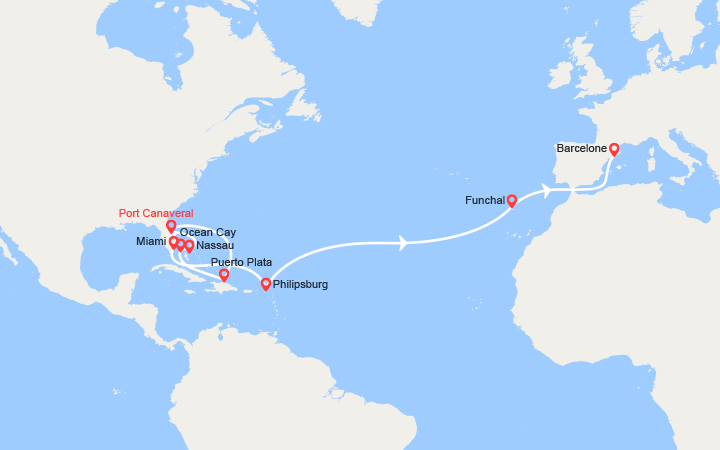 Carte de l'itinéraire