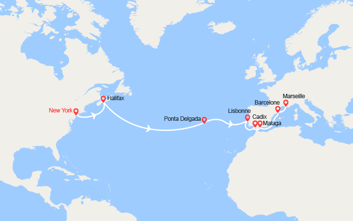 Carte de l'itinéraire