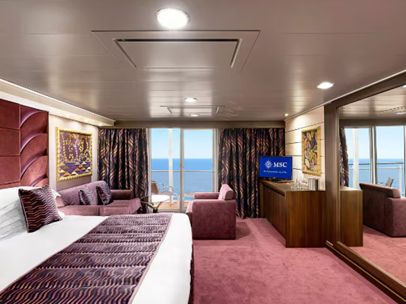 Cabina Yacht club deluxe con balcone MSC Preziosa