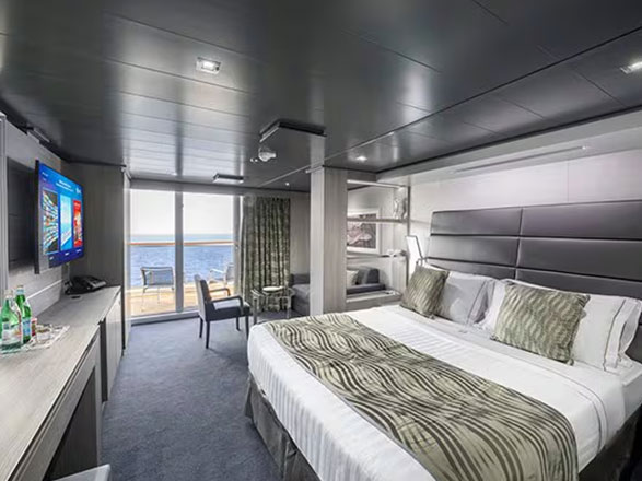 Cabina Yacht club deluxe con balcone MSC Seascape