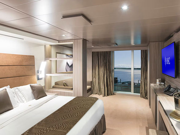 Cabina Yacht club deluxe con balcone MSC Seaside