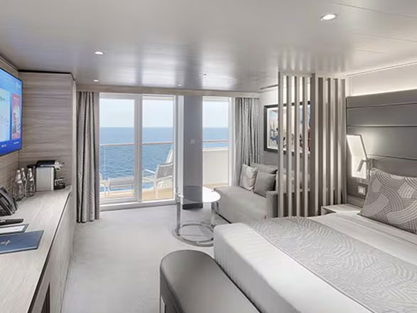Cabina Yacht club deluxe con balcone MSC World Asia