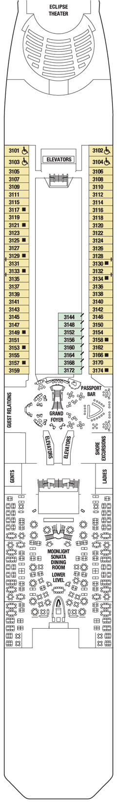 Photo Pont 3 du Celebrity Equinox