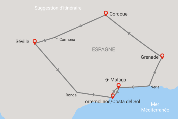 Autotour Balade Andalouse en liberté 3* Andalousie Malaga