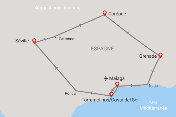Autotour Balade Andalouse en liberté 4* Andalousie Malaga