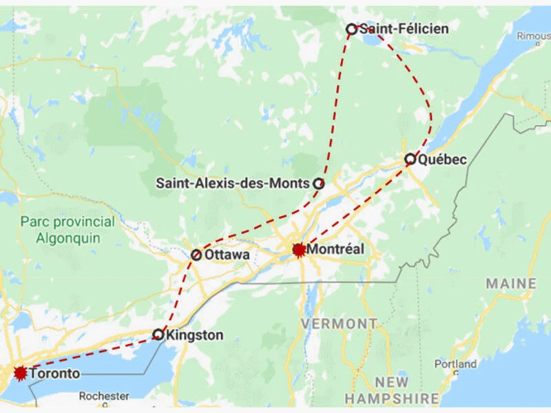 Autotour AUTOTOUR QUEBEC-ONTARIO Canada Montreal