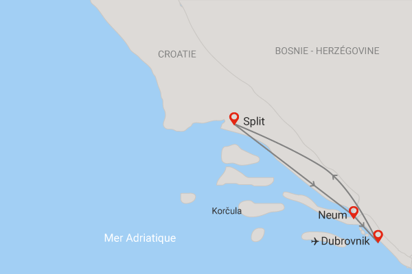 Autotour Balade sur la côte dalmate 4* Croatie Dubrovnik