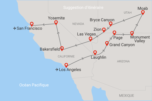 Autotour Autotour Tout l'Ouest Américain en Liberté Etats-Unis Los Angeles