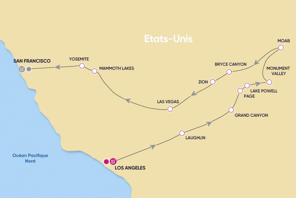 Autotour AUTOTOUR LES INCONTOURNABLES DE L'OUEST 2*/3* Etats-Unis Los Angeles
