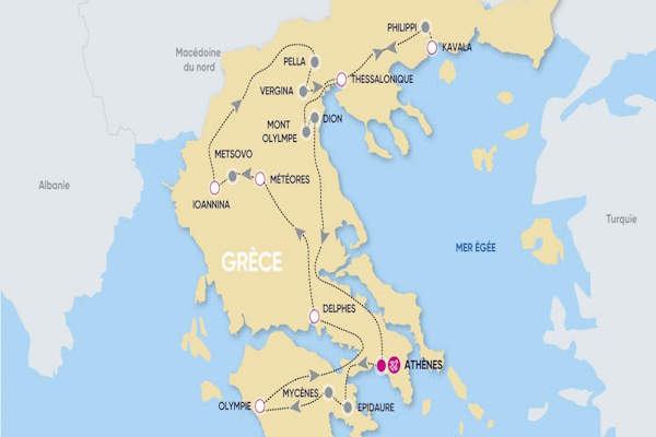 Autotour PELOPONNESE & MACEDOINE Grece Athenes