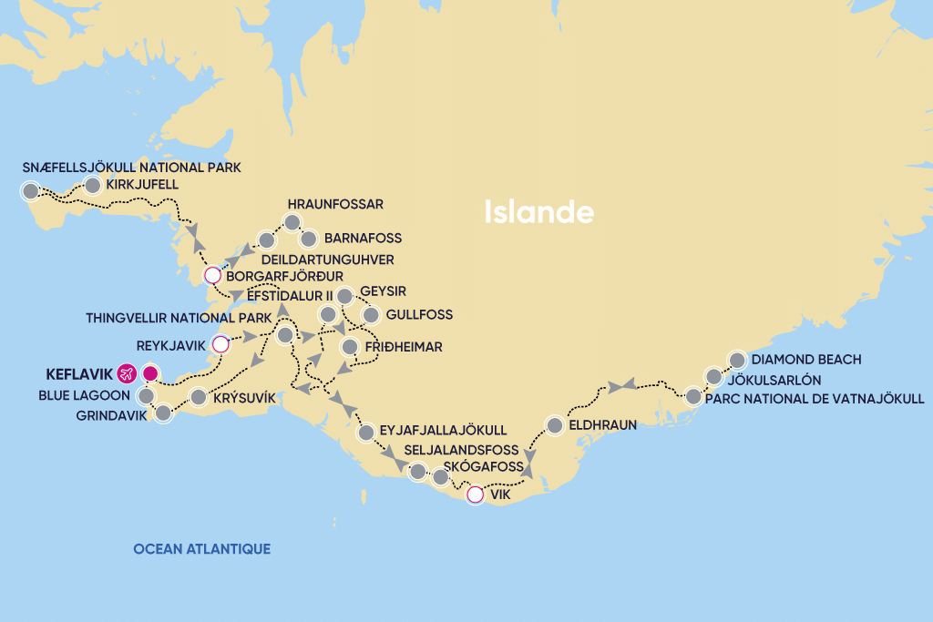 Autotour AUTOTOUR MERVEILLES D'HIVER Islande Keflavik