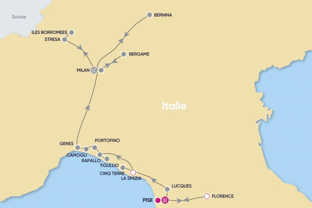 Autotour AUTOTOUR DE LA TOSCANE AUX LACS ITALIENS 4* Italie Pise