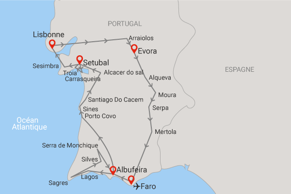 Autotour Balade dans le sud portugais en liberté 4* Portugal Faro