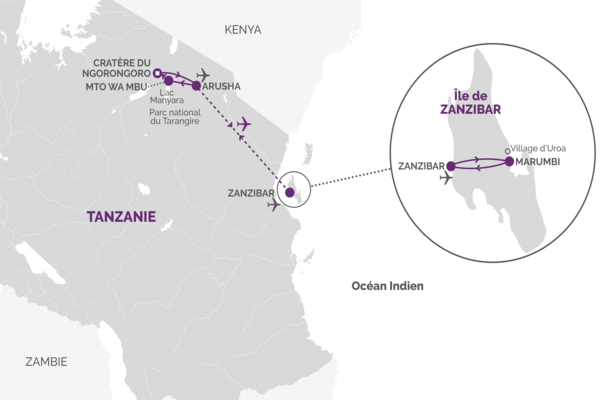 Circuit Safari au cœur du Ngorongoro et plages de Zanzibar Zanzibar Tanzanie