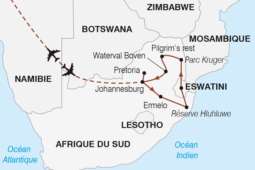 Circuit LES PLUS BEAUX SAFARIS D'AFRIQUE Afrique Du Sud Johannesbourg