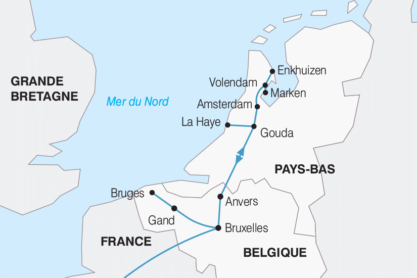 Circuit LA HOLLANDE ET LA BELGIQUE, LE COEUR DE L'EUROPE Belgique Bruxelles ou Charleroi