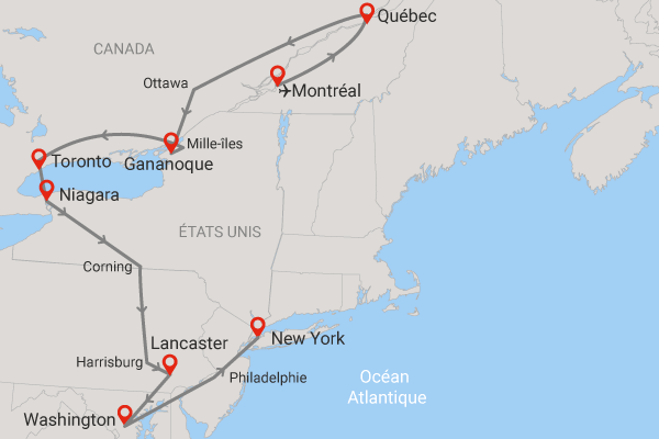 Circuit Panorama du Grand Est, de Montréal à New York Canada Montreal