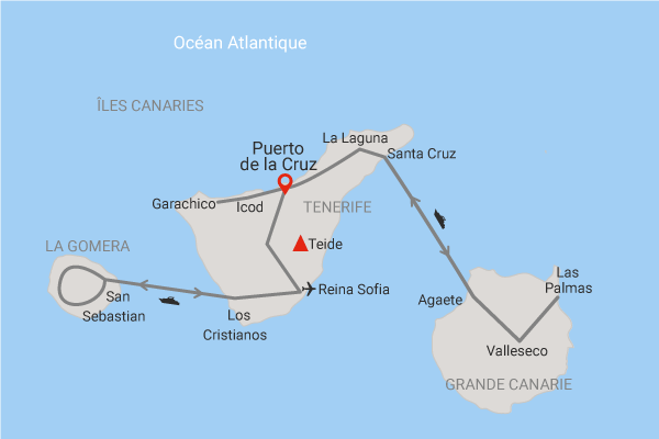 Circuit Tour Canario, logement à l'hôtel FERGUS Puerto de La Cruz 4* Canaries Tenerife
