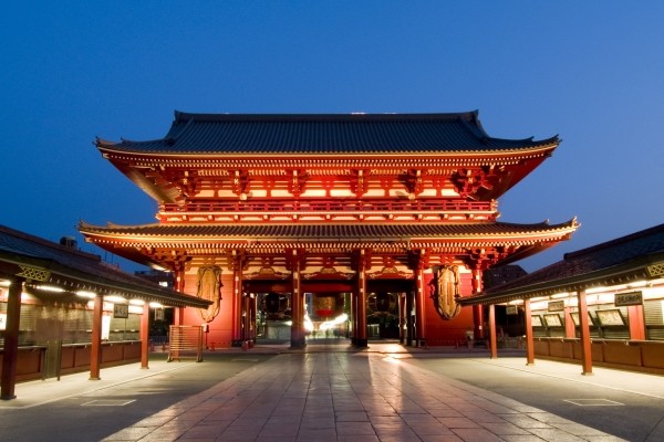 Temple de nuit à Shangaï