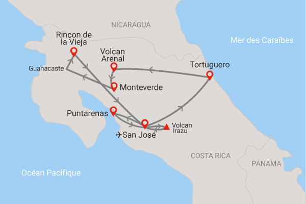 Circuit Jungles et forêts avec Rincon de la Vieja et 2 nuits Puntarenas Costa Rica San jose