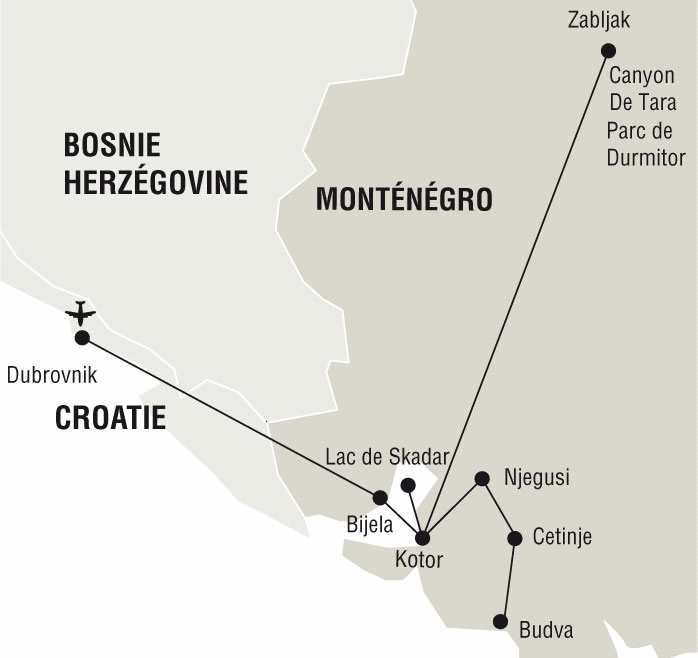 Circuit AU COEUR DU MONTENEGRO - LOGEMENT EN HOTEL 3* A HERCEG NOVI Croatie Dubrovnik