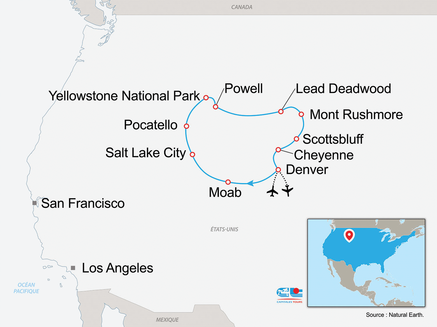 Circuit IL ETAIT UNE FOIS EN AMERIQUE Etats-Unis Denver