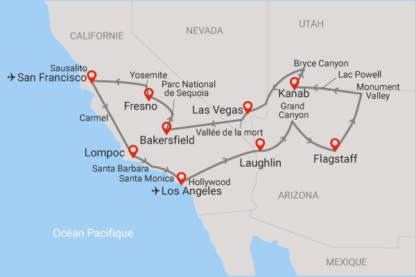 Circuit Circuit À la Conquête de l'Ouest Américain Etats-Unis Los Angeles