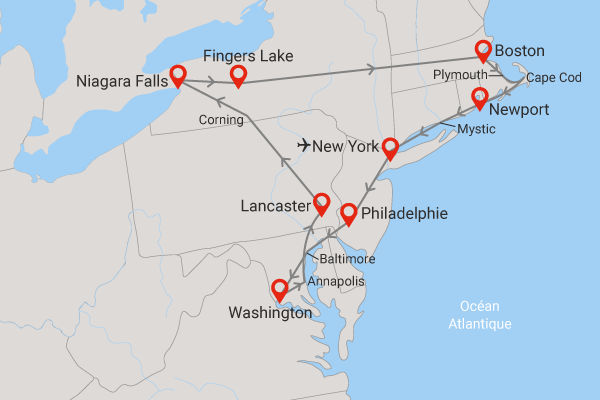 Circuit Héritage des Etats de l'Est américain Etats-Unis New York