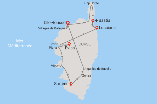 Circuit Trésors de Corse France Corse Bastia