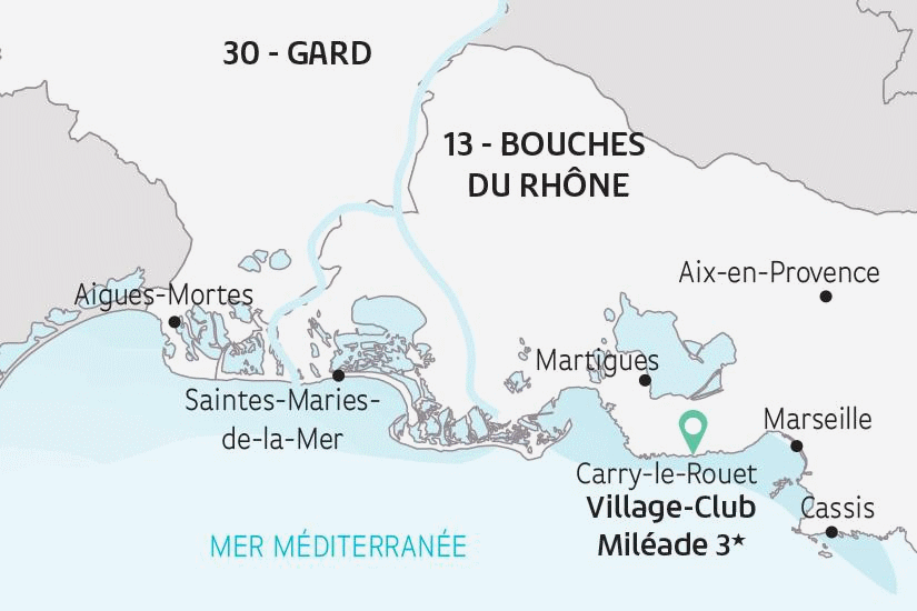 Circuit CIRCUIT ENTRE CAMARGUE ET PROVENCE France Rhone-Alpes Valence