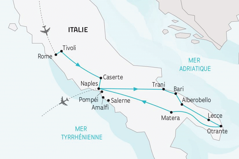 Circuit CIRCUIT ROME, LA BAIE DE NAPLES ET LES POUILLES Italie Rome