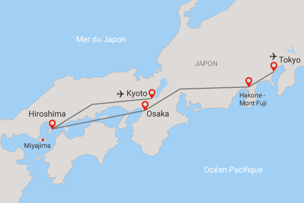 Circuit Le Japon incontournable en liberté extension Hiroshima 3* Japon Tokyo