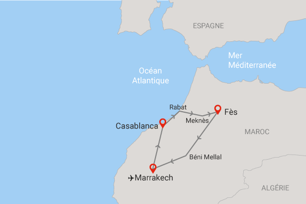 Circuit Trésors des villes impériales 3* Maroc Marrakech