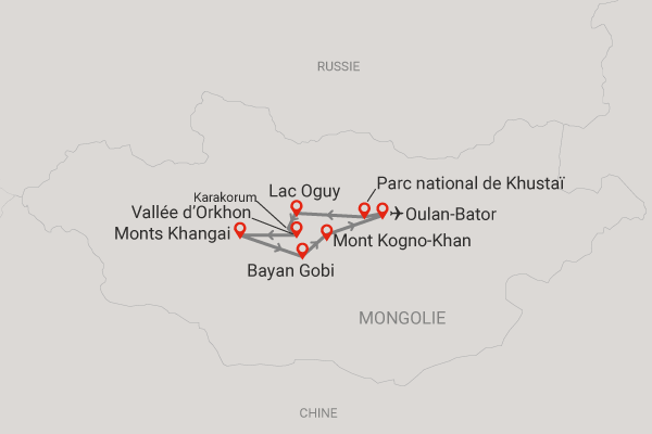 Circuit Richesses au coeur des Steppes de Mongolie 3* Mongolie Oulan Bator
