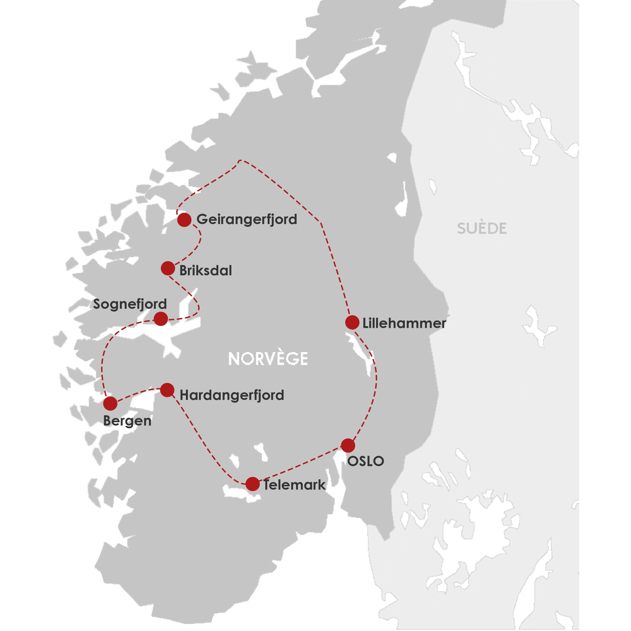 Circuit CIRCUIT NORVÈGE DES FJORDS Norvege Oslo