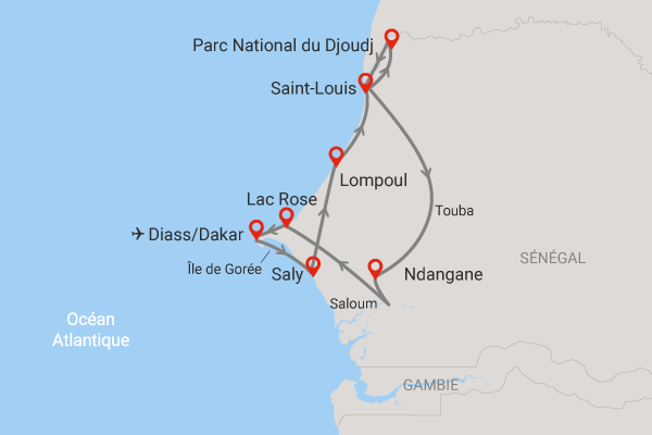 Circuit CIRCUIT AU COEUR DU SENEGAL Senegal Dakar