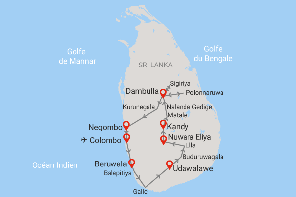 Circuit Circuit Ceylan, Perle de l'Océan Indien (privatif) Sri Lanka Colombo