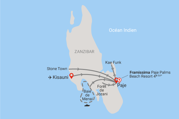 Circuit Zanzibar : entre nature, senteurs et plages (Framissima Paje Palms Beach 4*) Tanzanie Zanzibar