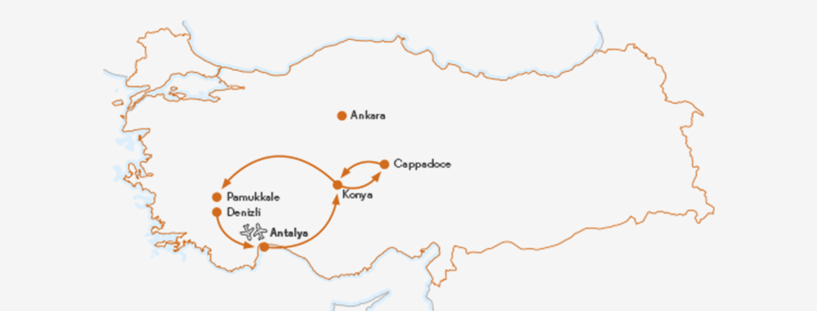Circuit CIRCUIT D'ANTALYA A LA CAPPADOCE Turquie Antalya